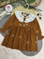 پیراهن مخمل پاپیون - Image 5