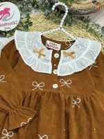 پیراهن مخمل پاپیون - Image 3