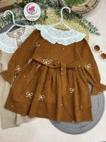 پیراهن مخمل پاپیون - Image 4