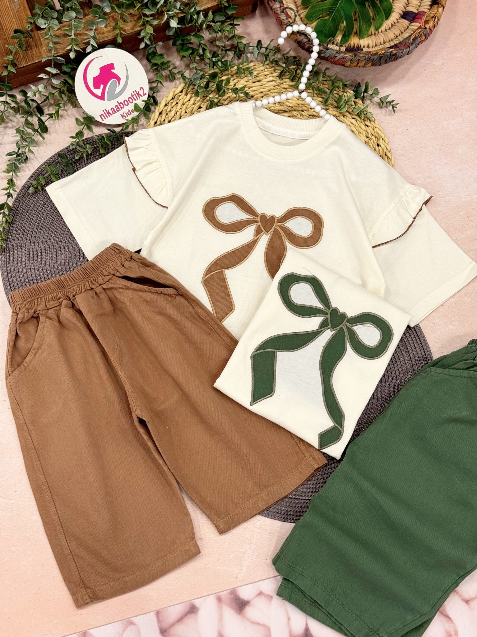 photo-output تیشرت شلوارک پاپیون قلبی(جدید) - Image 1