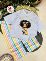 تیشرت شلوار پری رنگین کمون