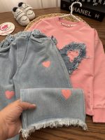 کراپ شلوار قلب لی - Image 5