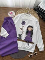 بلوز شلوار دختر و گربه - Image 4