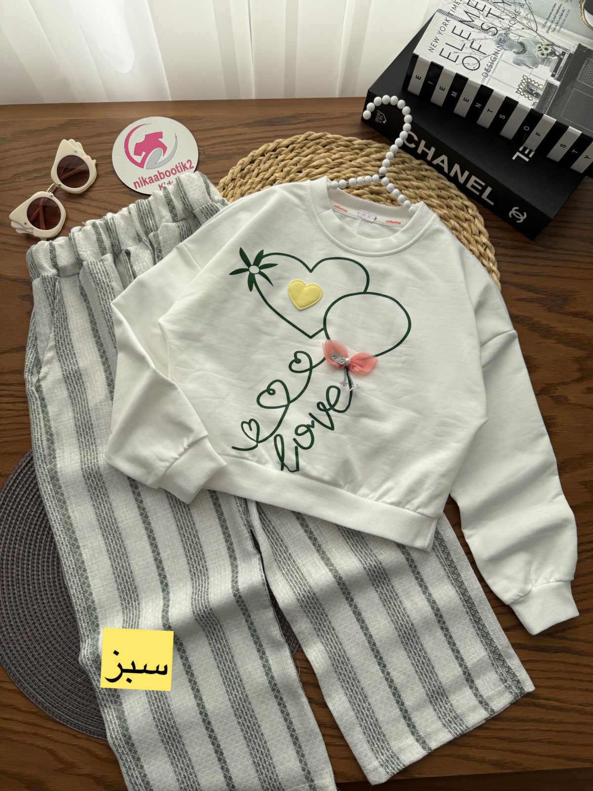کراپ شلوار قلب بادکنکی - Image 2