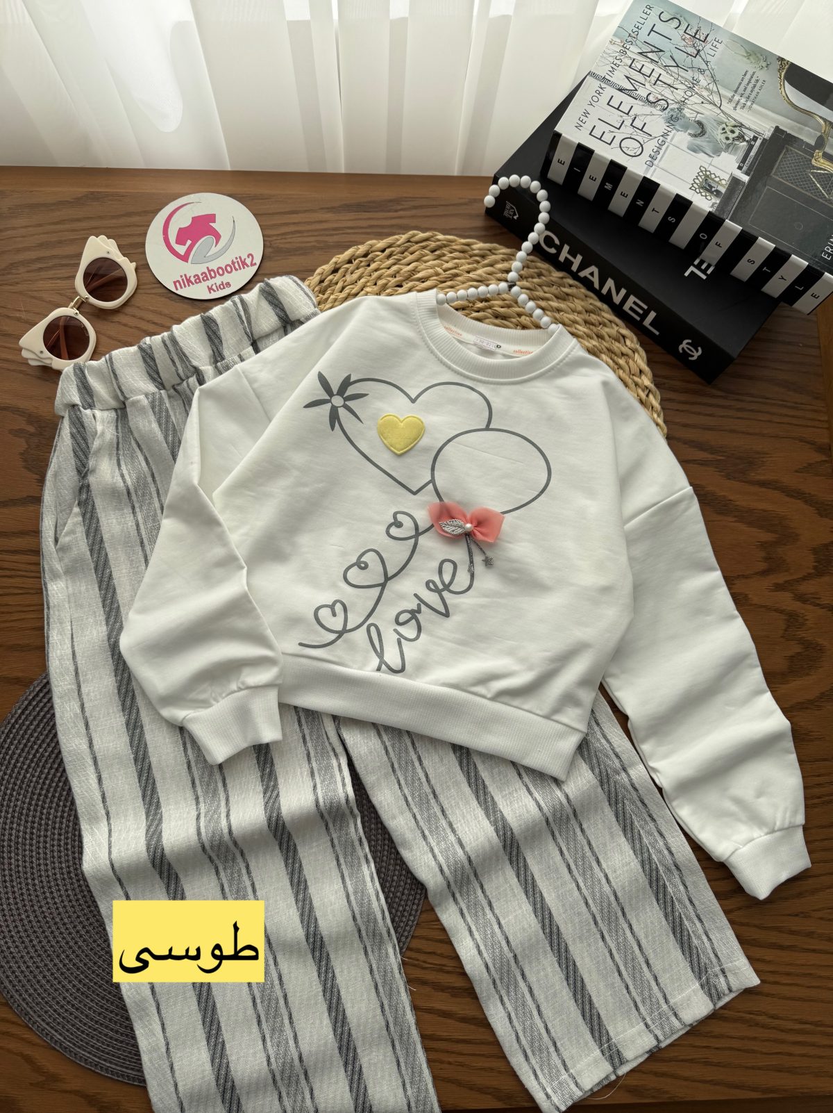 کراپ شلوار قلب بادکنکی - Image 4