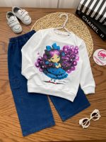 بلوز شلوار دختر مو بنفش