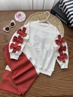 بلوز شلوار آستین پاپیون - Image 4