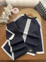 بلوز شلوار بافت نوار سفید - Image 3