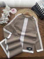 بلوز شلوار بافت نوار سفید - Image 6