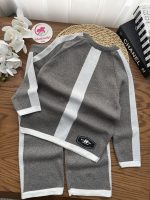 بلوز شلوار بافت نوار سفید - Image 8