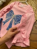 کراپ شلوار پاپیون مرواریدی - Image 4