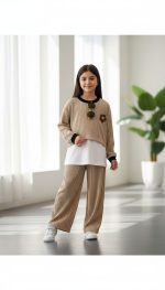 سه تیکه پلیسه ای گل دار - Image 3