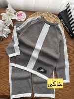 بلوز شلوار بافت نوار سفید - Image 9