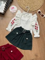 شومیز دامن آستین شکوفه - Image 4