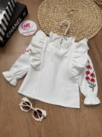 شومیز دامن آستین شکوفه - Image 6