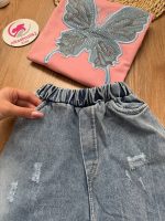 کراپ شلوار پروانه لی - Image 6