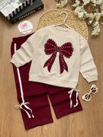 بلوز شلوار پاپیون و مروارید - Image 3