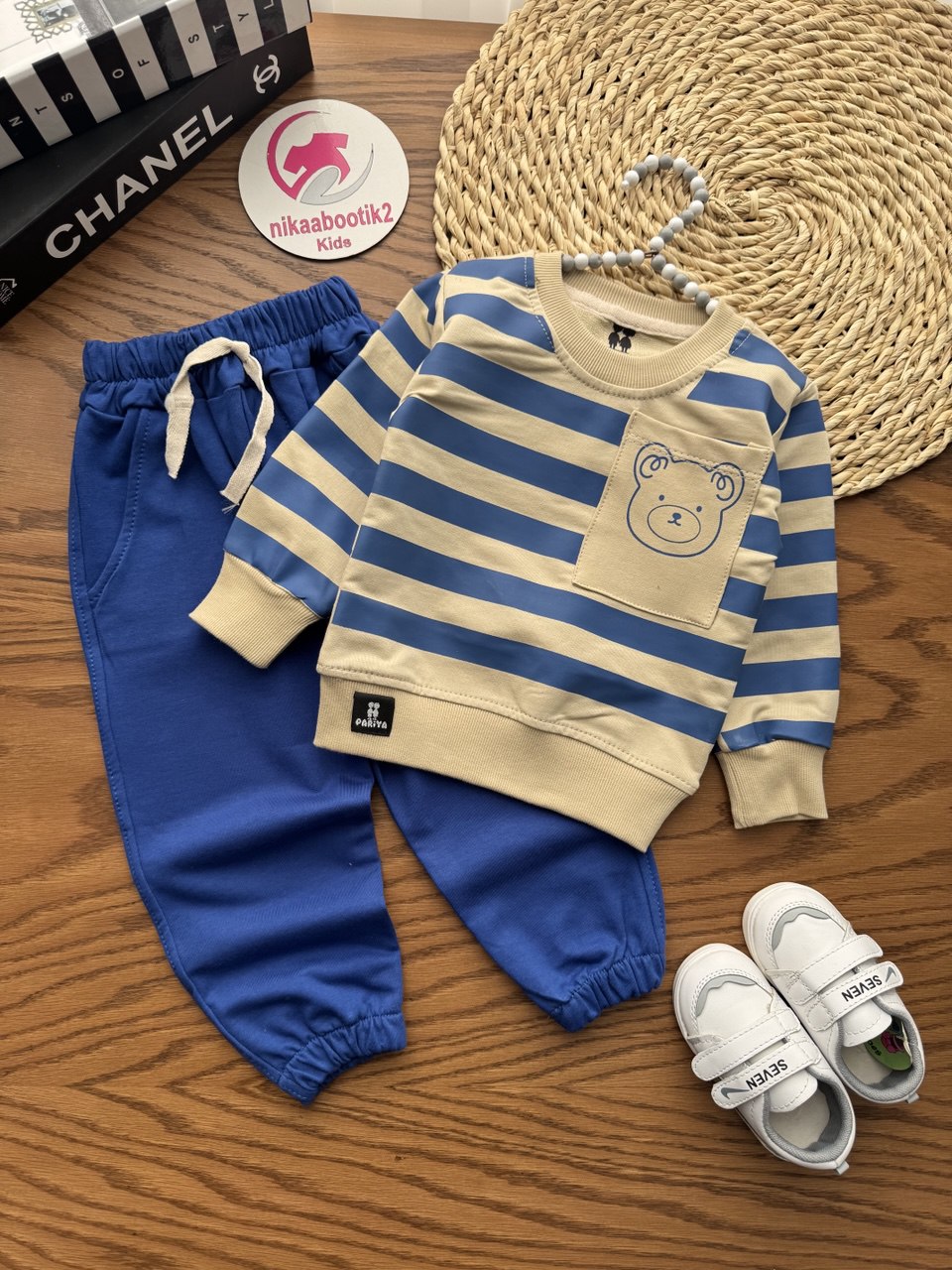 IMG_20251120_145530_490 بلوز شلوار جیب خرسی راه راه(ایراددار) - Image 1