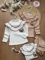 بلوز تک پاپیون چین دار