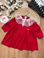 پیراهن مخملی یقه تور