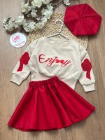 بلوز دامن پاپیون قرمزی - Image 2