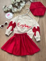 بلوز دامن پاپیون قرمزی - Image 7