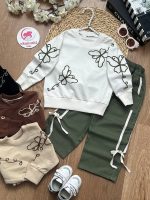 بلوز شلوار پروانه گلدوزی