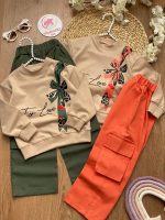 بلوز شلوار کتان پاپیونی