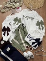 بلوز شلوار اینجوی نوار سفید - Image 8