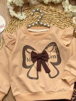 بلوز شلوار پاپیون شکلاتی - Image 3