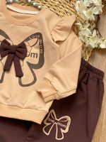 بلوز شلوار پاپیون شکلاتی - Image 2