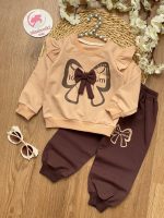 بلوز شلوار پاپیون شکلاتی