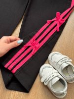 شلوار کتان پاپیون سرخابی - Image 2