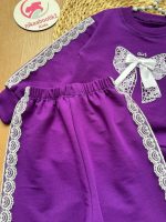 بلوز شلوار پاپیون سفید - Image 9