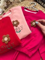 کراپ شلوار گل مخمل - Image 6