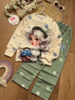 بلوز شلوار دختر و سبد گل - Image 4