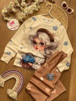 بلوز شلوار دختر و سبد گل - Image 2