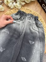 شلوار شافل برش هشتی ذغالی - Image 3