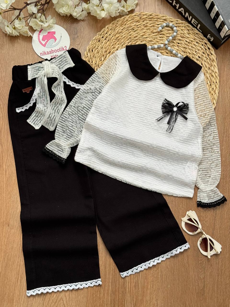 IMG_20260128_134712_026 شومیز شلوار سیاه سفید - Image 1