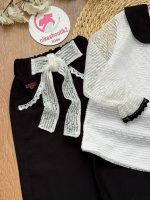 شومیز شلوار سیاه سفید - Image 2