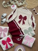 بلوز شلوار پاپیون پاستیلی