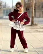 شومیز شلوار کمر تور (ایراددار)