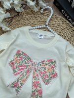 کراپ شلوار پاپیون گلی - Image 4