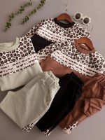 بلوز شلوار اسپرت پلنگی - Image 3