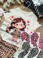 تیشرت شلوار دختر پلنگی - Image 2