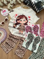 تیشرت شلوار دختر پلنگی