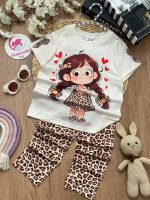 تیشرت شلوار دختر پلنگی - Image 3