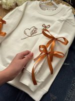 بلوز شلوار گلدوزی قلب و پاپیون - Image 8