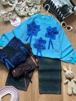 کراپ شلوار گل برجسته