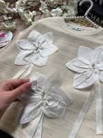 کراپ شلوار گل برجسته - Image 12